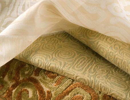 interior designer fabrics and drapery hardware for home decor by Spiritcraft Interior Design in Crystal Lake, Illinois